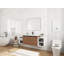 Ensemble de meuble-lavabo mural 60 po avec lavabo de comptoir en résine et 2 tablettes de rangement, 2 portes à fermeture douce
