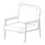 Fauteuil d'appoint rembourré moderne minimaliste de 27,6 po de largeur avec méridienne et coussin de dossier Keldin