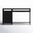 Bayline Glass Top Metal Base Writing Desk
