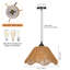 Luminaire suspendu 1 lumière en corde de chanvre-1601309166