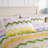 Colourful Print Microfiber Comforter Set With Metallic Pint & Faux Tufted Design-109318041