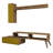 Modern TV Unit with Wall Shelf, Walnut & Yellow, 59.1 x 14.9 x 14.6 inches | 100% Melamine Coated Particle Board, Thickness: 0.7 inches | Multiple Shelves, Wall-Mountable, Stylish Geometric Design for Living Room & Entertainment Spaces-1458523222