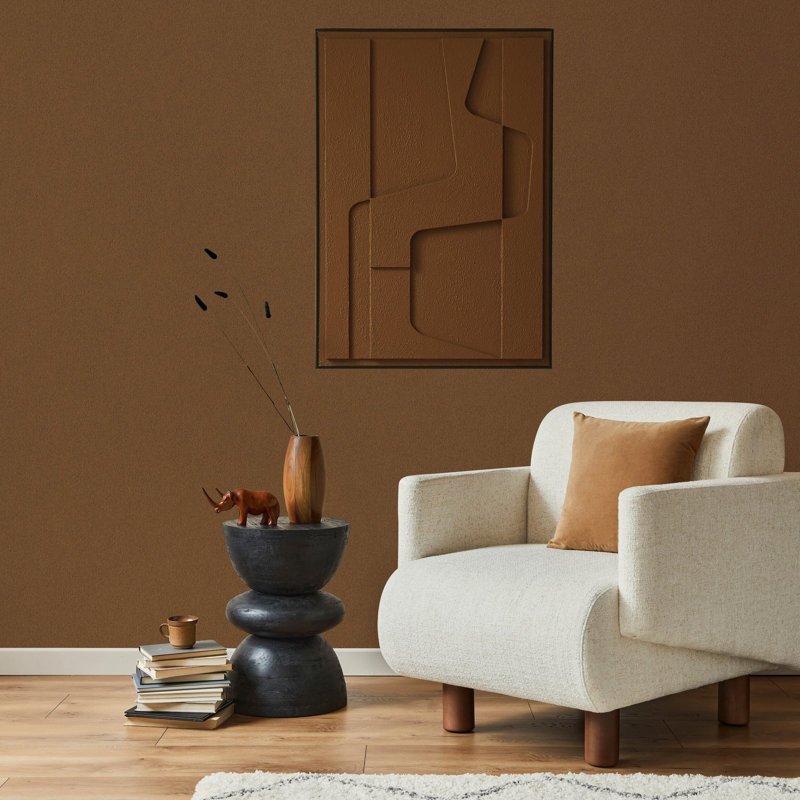 Energy Collection Fibre Effect Matte Wallpaper Roll, Orange