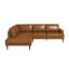 Canapé modulaire en cuir brun clair Corbin-1100559658