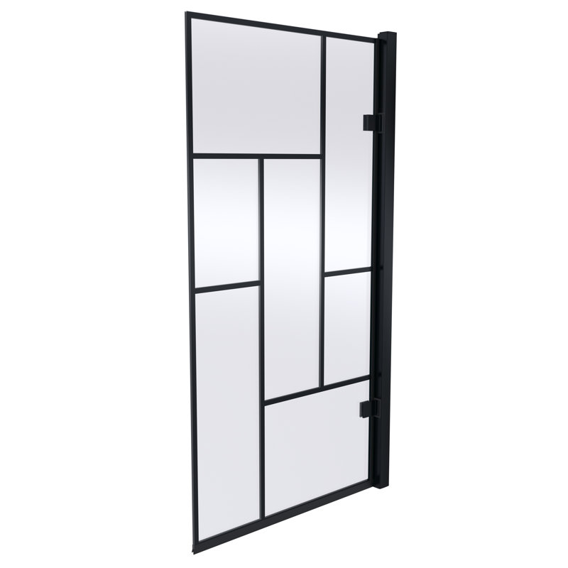 830mm W x 1520mm H Framed Tub Door with Pattern Glass