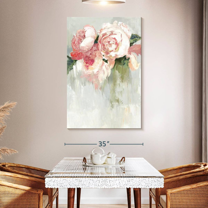 Harnek Rustic Peonies, 51" H x 34" W
