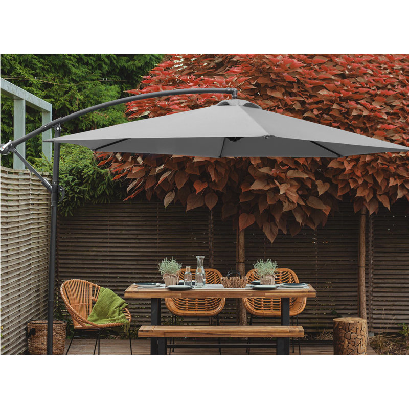 Parasol en porte-à-faux 10 pi Stuart, Gris