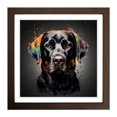 Labrador Retriever Conceptual Art No.1 - Single Picture Frame Print on Wood