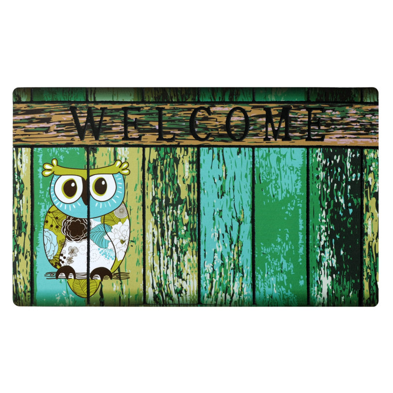 Tapis de porte de bienvenue hibou Maite