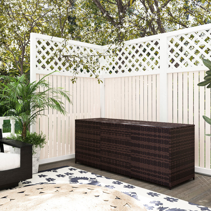 Boîte de rangement extérieure Pe - 175 gallons avec doublure intérieure pour piscine