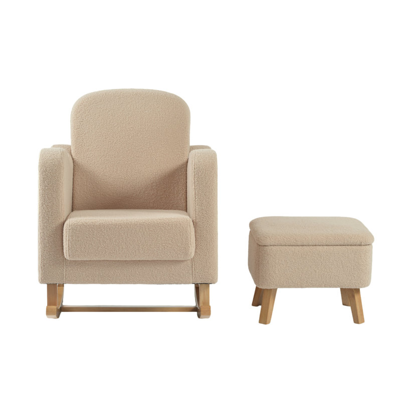 SOOTHER ROCKING NURSING CHAIR & STOOL, OAT TED