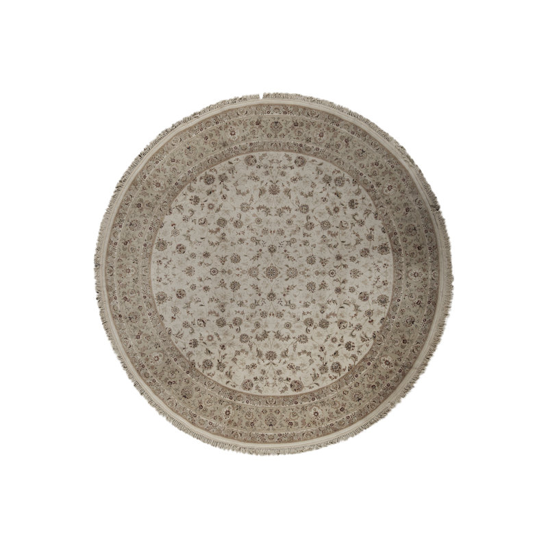 Floral Area Rug in Gray
