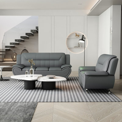 Angeliki 2 - Piece Faux Leather Living Room Set by Wrought Studio