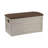 Suncast 78 Gallon Water Resistant Resin Deck Box with Wheels in Light Taupe/Mocha