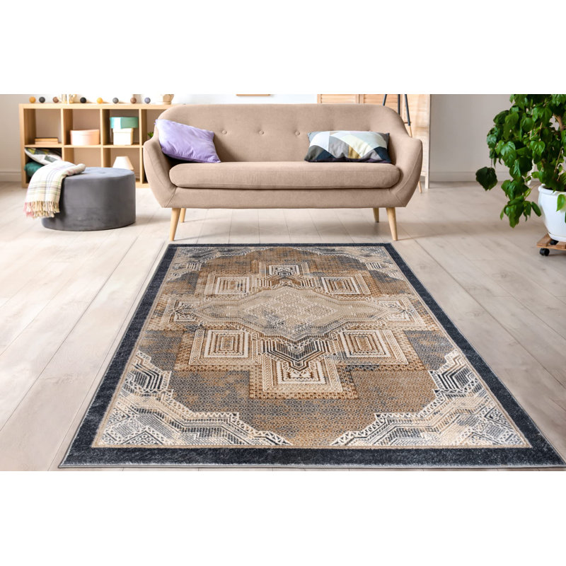 Tapis traditionnel en polypropylène à motif géométrique La dole Rugs - 5 x 8, 6 x 9, Rectangle 3 pi 11 po x 5 pi 3 po