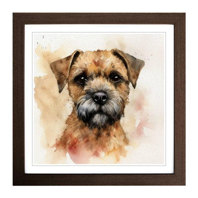 Border Terrier Watercolour - Framed Print