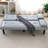 Faux Leather Sofa Bed With Adjustable Backrest-1130487039