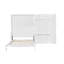 Grand lit escamotable mural avec placard, lit pliant blanc pour la chambre à coucher, lit armoire peu encombrant avec tablettes de rangement