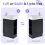 Meuble-lavabo réversible naturel 19 po avec tablette à deux niveaux et lavabo-1210384183