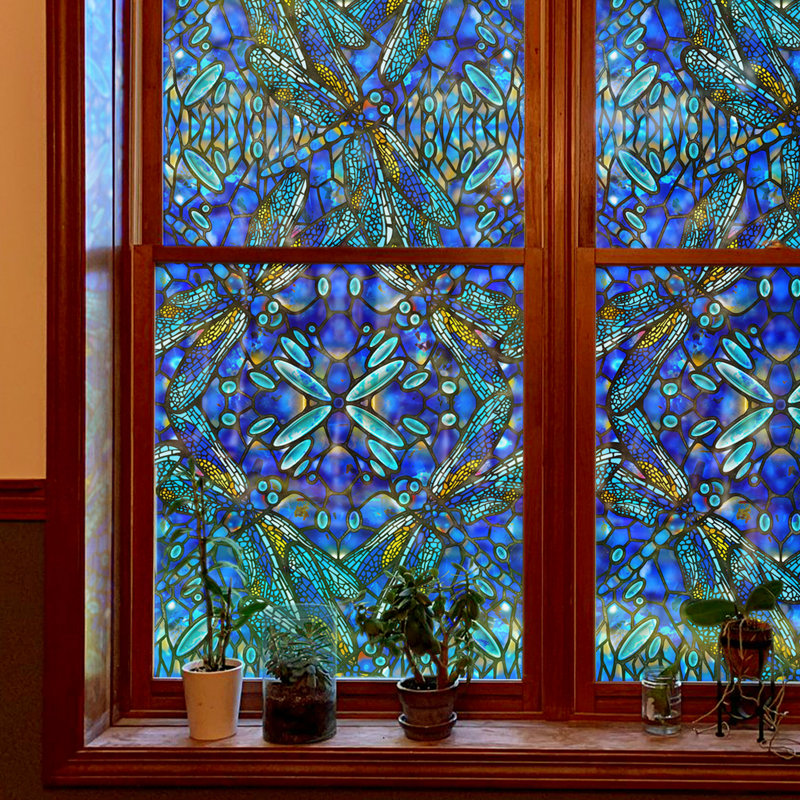 Adhésif décoratif libellule, Bleu