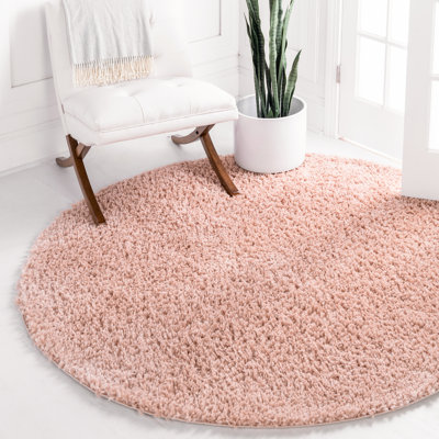 Tapis rose à poils longs Candas
