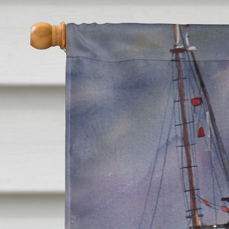 Drapeau de maison en polyester à 2 côtés Brockton Sea Gulls and Shrimp