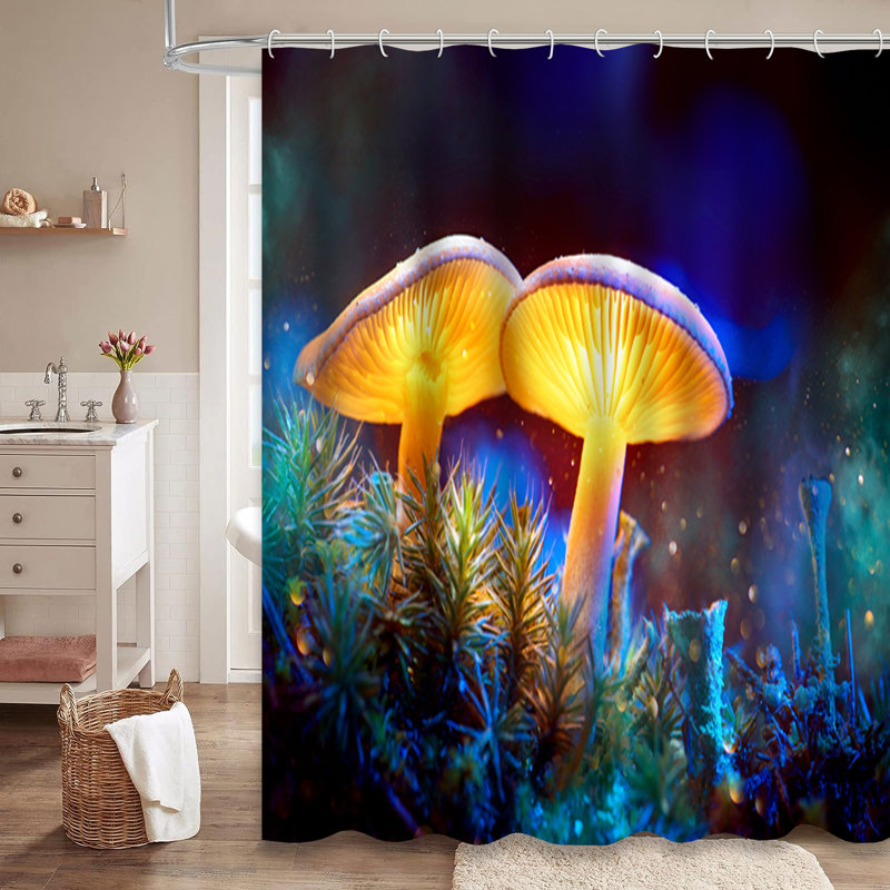 Rideau de douche avec 12 crochets Fantasy, L 72 po x l 78 po