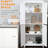 White 72" Freestanding Kitchen Pantry With 4 Doors - 4 Shelving Adjustable Options For Cookbooks, Dry Goods, And Items 4-Door Organizer, Storage Shelves Pots, Dishes,