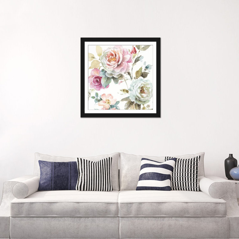 «Beautiful Romance V», impression sur toile tendue, H 18 po x l 18 po x P 1,5 po, Toile avec cadre noir
