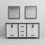 Double Bath Vanity 22 in. D, Cultured Marble Top and 30 in. Mirrors-1938451692-1938451693