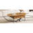 Natural Oval Double Drawer Coffee Table - 43.3"X23.6" Multi-Functional Design.Coffee Table With Double Drawers. The Board Surface Is MDF Sticker