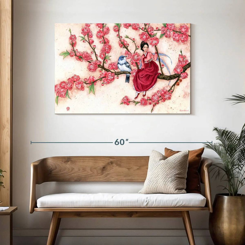 Kelan Peach Blossom, 30" H x 45" W