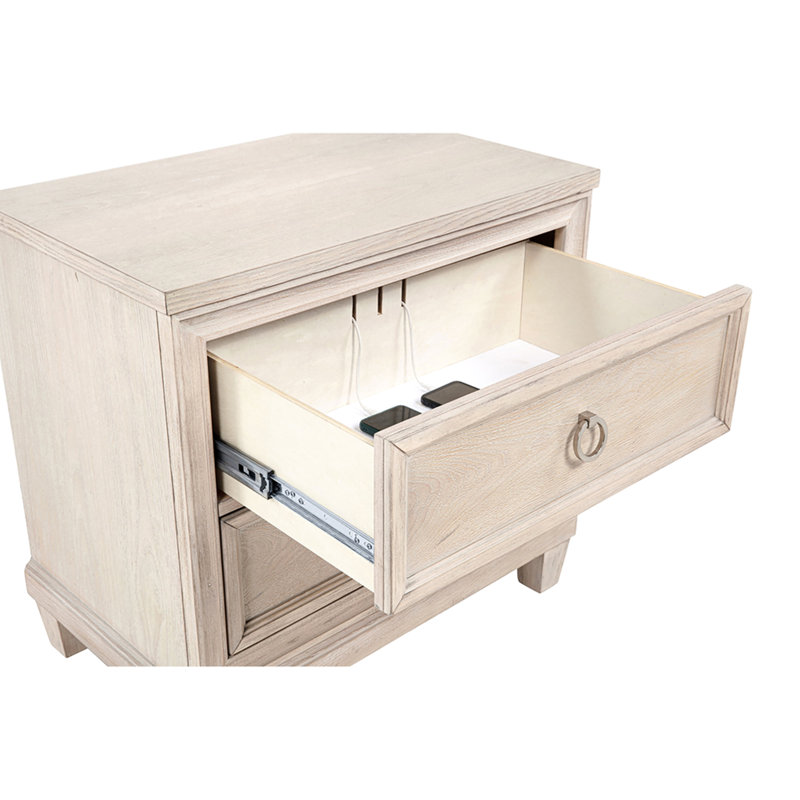 Table de chevet 2 tiroirs Wedner