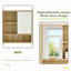 Modern Bathroom Mirror Cabinet, Wall Mounted Storage Cabinet with Open Shelves, Waterproof Medicine Cabinet with Accent, Space Saving Vanity Organizer for Bathroom-1056260072