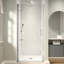 Porte de douche pivotante sans cadre 32 "- 33 3/8" x H 72 "avec verre trempé transparent 1/4" (6mm)-107925050