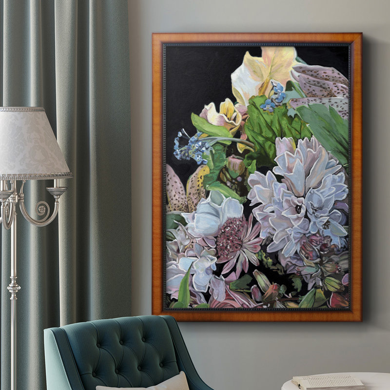 Floral Crop I - Single Picture Frame Painting on Canvas, 36" H x 24" W x 2.5" D