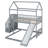 Twin Over Full Bunk Bed With Slide and Storage Stairs-852135677