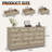 Modern 12 Drawer Wood Dresser – 61" Wide Chest with Rattan Accents, Storage Cabinet & TV Stand for 65 Inch TV, for Living Room, Bedroom, Closet, Hallway (Natural Wood)-1815182078