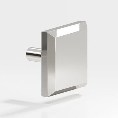 Square, Beveled Cabinet Knob With Straight Post
