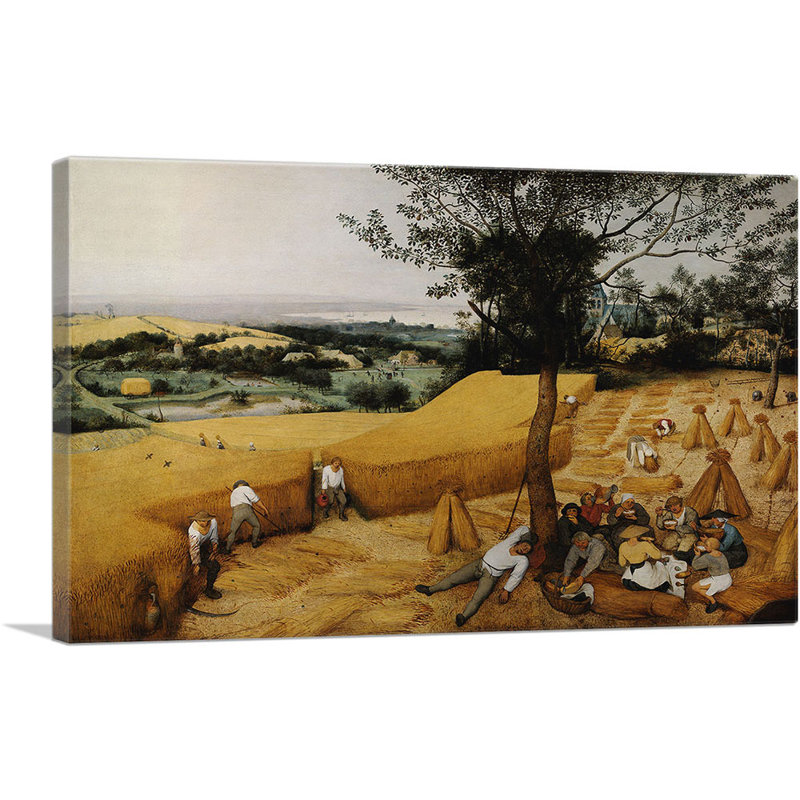 «The Harvesters 1565» par Peter Bruegel l'Ancien, reproduction d'art sur toile tendue, H 12 po x l 18 po x 1,5 po