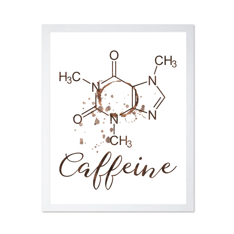 Caféine, Affiche, Encadrement blanc, H 16 po x l 20 po