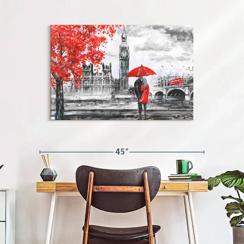 Ravi London Lovers, 26" H x 39" W