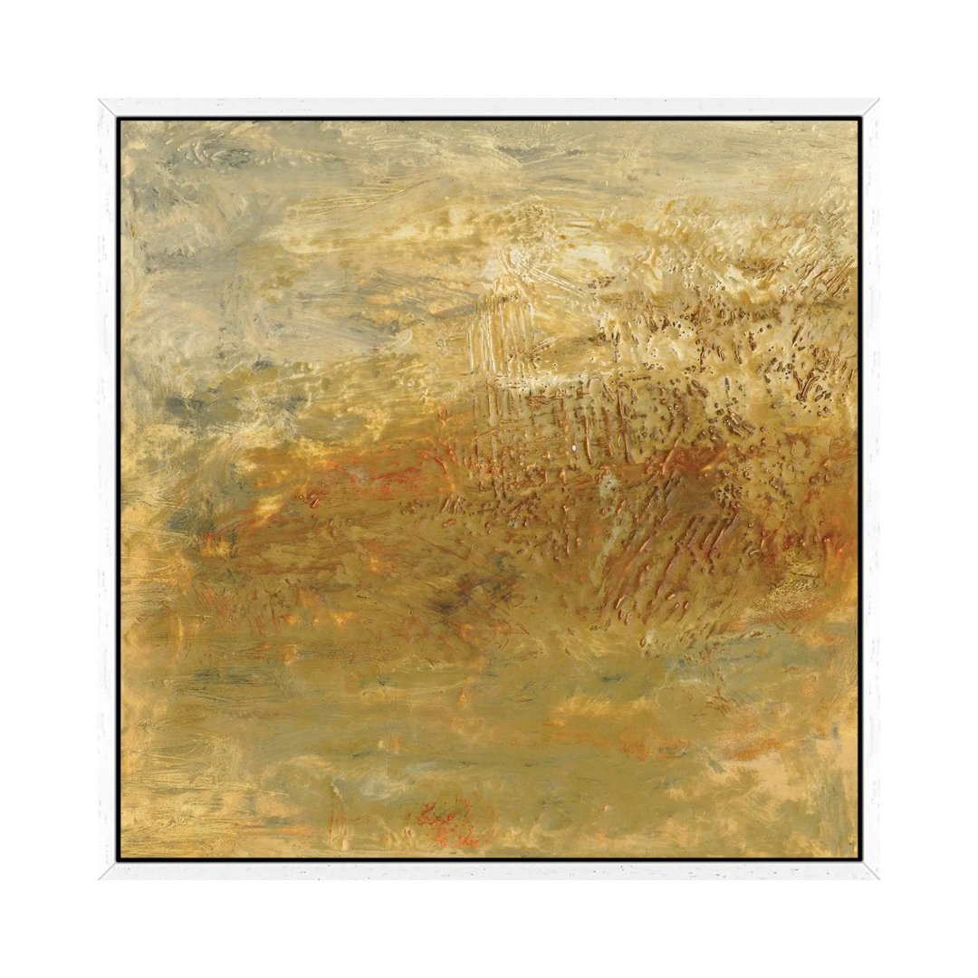 Encaustic Tile In Orange II von Sharon Gordon - Galerie-verpackte Leinwand Giclée