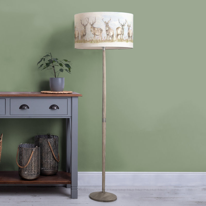 Solensis Floor Lamp & Moorland Stag Eva Shade