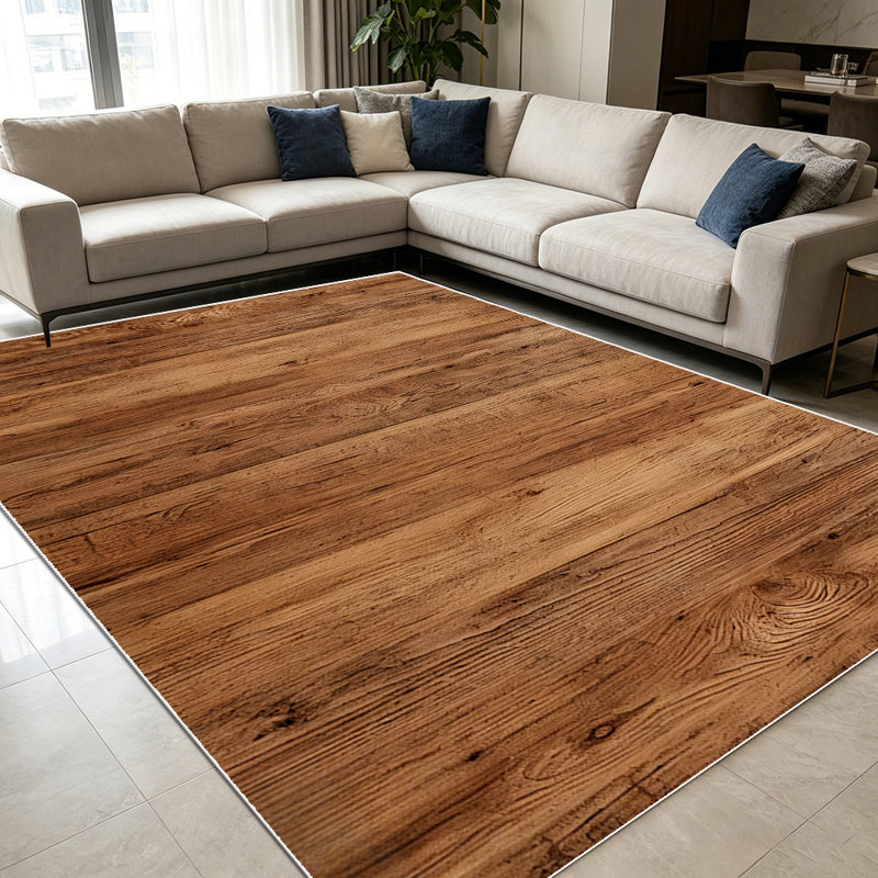 1PC rustic wood grain textured area rugs for Living Room, Soft and Comfortable, Suitable for all seasons, easy-to-maintain, machine washable Indoor floor mat, Under Table Farmhouse suitable for dining table, bedroom, kitchen, entryway, balcony, home