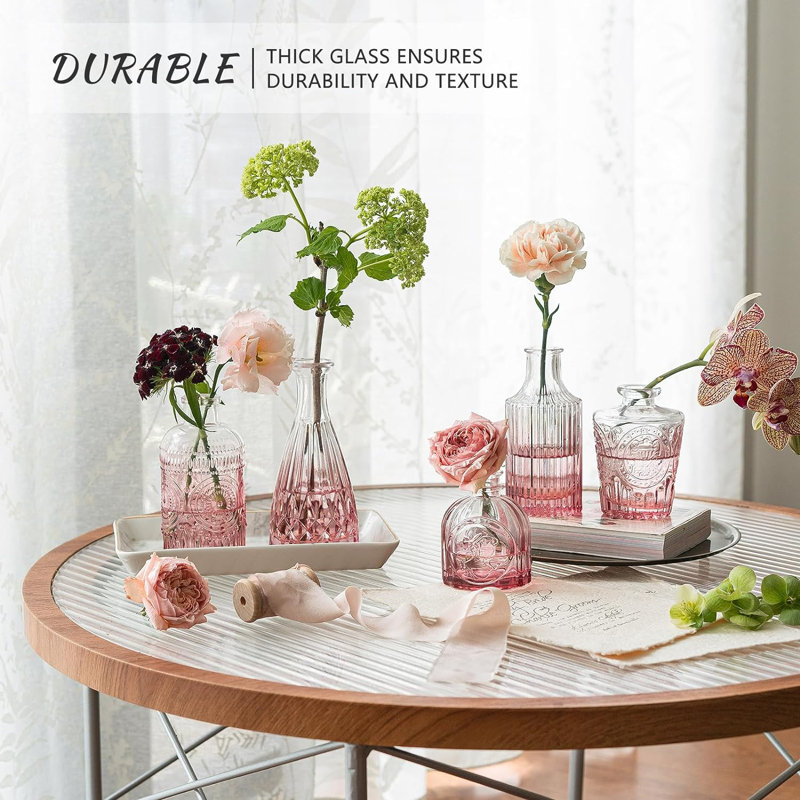Noblitt Glass Table Vase, Pink