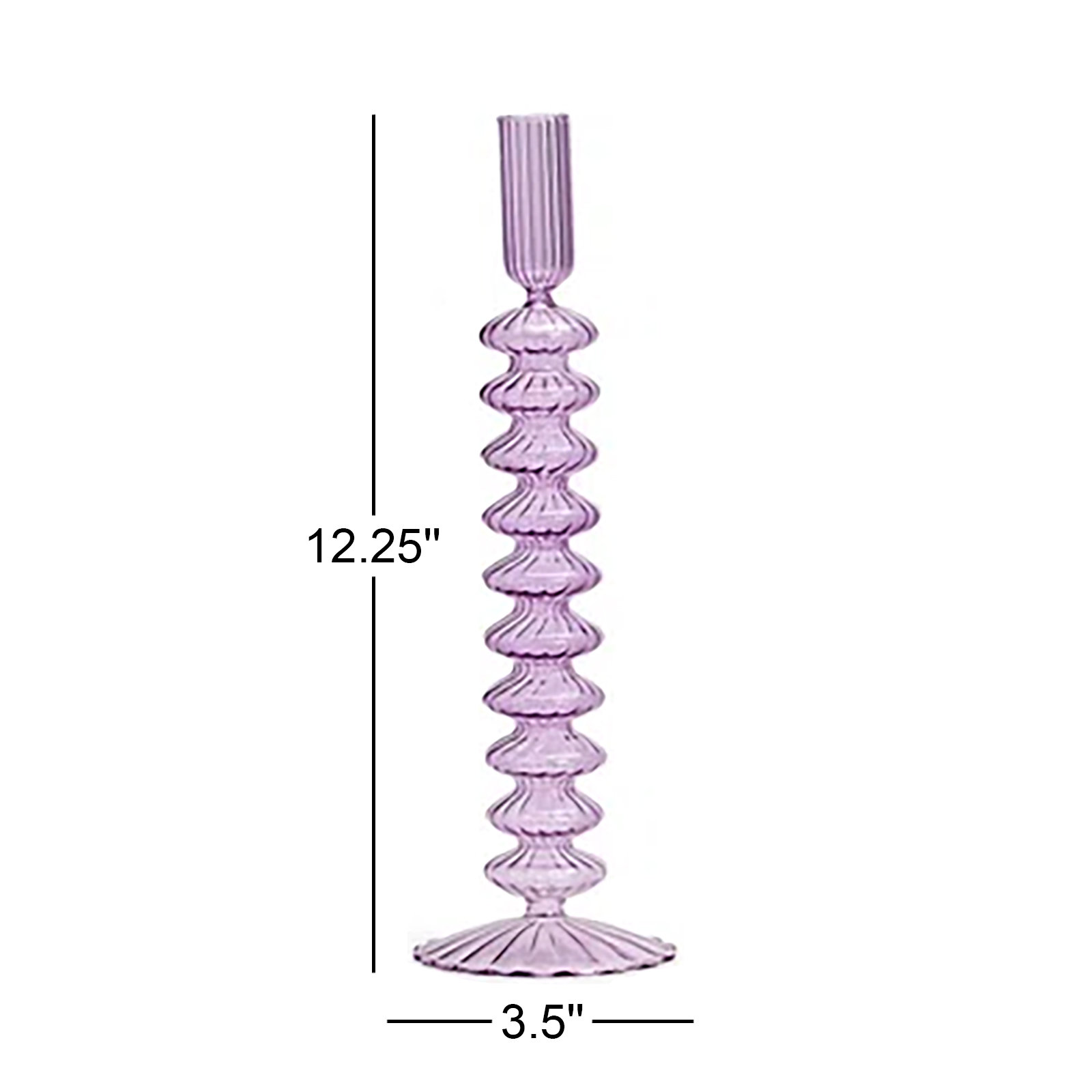 Set Of 5 Hand-Blown Glass Candleholder