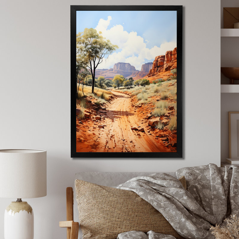 Australie, Kata Tjuta, magie - impression, Cadre simple noir, H 20 po x l 12 po x P 1 po
