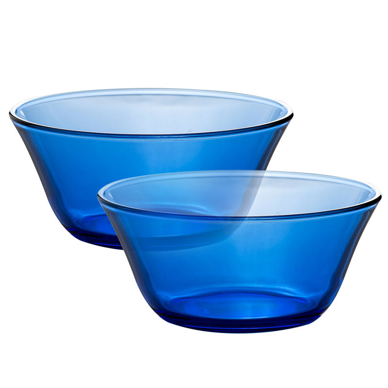 Bol à salade en verre 7 po Lakevia, Bleu