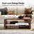 Jadida Natalia Modern 47.5"W Fluted Rectangular Coffee Table with Double-Layer Storage-419205614